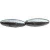 Electroplate Plastic Beads, Oval, 4x12mm, Hole:Approx 1mm, Sold by Bag