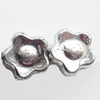 Electroplate Plastic Beads, Silver Color, Flower, 3.5x6mm, Hole:Approx 1mm, Sold by Bag