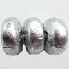 Electroplate Plastic Beads, Silver Color, Rondelle, 3x6mm, Hole:Approx 1mm, Sold by Bag