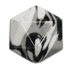 Spray-Painted Acrylic Beads, Faceted Polygon 19x17mm Hole:2mm, Sold by Bag