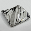 Spray-Painted Acrylic Beads, Twist Diamond 34mm Hole:2.5mm, Sold by Bag