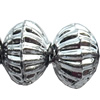 Electroplate Plastic Beads, Silver Color, 3x4.5mm, Hole:Approx 1mm, Sold by Bag