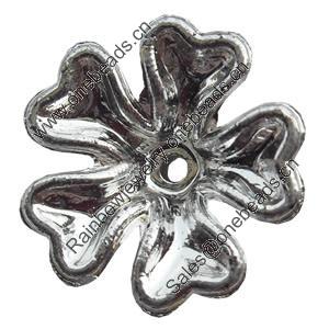 Electroplate Plastic Beads, Flower, 5.5x10.5mm, Hole:Approx 1.5mm, Sold by Bag