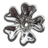 Electroplate Plastic Beads, Silver Color, Flower, 5.5x10.5mm, Hole:Approx 1.5mm, Sold by Bag