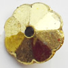 Electroplate Plastic Beads, Flower, 3x8mm, Hole:Approx 1mm, Sold by Bag