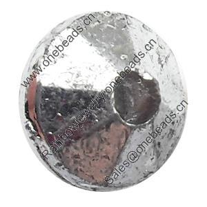 Electroplate Plastic Beads, Silver Color, 3.5x6mm, Hole:Approx 1mm, Sold by Bag