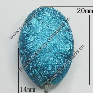 Crapy Exterior Acrylic Beads, Flat Oval 20x14mm Hole:2mm, Sold by Bag