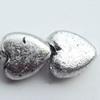 Electroplate Plastic Beads, Silver Color, Heart, 6mm, Hole:Approx 1mm, Sold by Bag