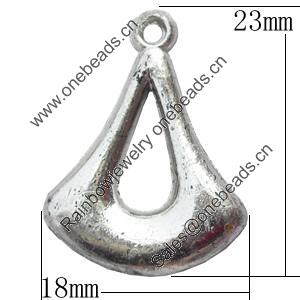 Electroplate Plastic Pendant, 18x23mm, Hole:Approx 1.5mm, Sold by Bag