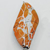 Spray-Painted Acrylic Beads, Faceted Pparallelogram 23x13mm Hole:2mm, Sold by Bag