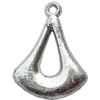 Electroplate Plastic Pendant, Silver Color, 18x23mm, Hole:Approx 1.5mm, Sold by Bag