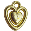 Electroplate Plastic Pendant, Heart, 12x15mm, Hole:Approx 1.5mm, Sold by Bag