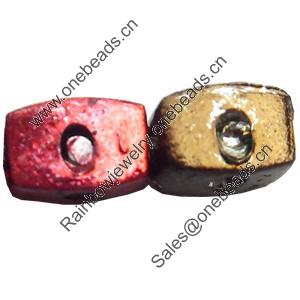 Electroplate Plastic Beads, 4x6mm, Hole:Approx 1mm, Sold by Bag