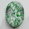 Spray-Painted Acrylic Beads, Twist Flat Oval 35x24mm Hole:2mm, Sold by Bag