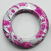 Spray-Painted Acrylic Beads, Donut O:33mm I:20mm Hole:2mm, Sold by Bag