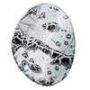 Spray-Painted Acrylic Beads, Twist Flat Oval 44x33mm Hole:2mm, Sold by Bag