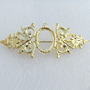 Zinc Alloy Brooch Settings, Nickel-free & Lead-free, Outside Diameter:71x29mm Inner Diameter:14x18mm Sold by Bag