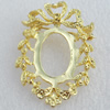 Zinc Alloy Brooch Settings, Nickel-free & Lead-free, Outside Diameter:28x42mm Inner Diameter:15x21mm Sold by Bag