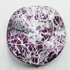 Spray-Painted Acrylic Beads, Twist Flat Round 27mm Hole:2mm, Sold by Bag