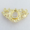 Zinc Alloy Brooch Settings, Nickel-free & Lead-free, Outside Diameter:57x35mm Inner Diameter:13x18mm Sold by Bag