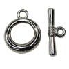 Jewelry findings, CCB plastic Clasp, Platina Plated, Loop:19x15mm Bar:20x7mm Hole:2mm, Sold by Bag 