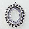 Zinc Alloy Jewelry Pendants, Nickel-free & Lead-free, 38x27mm,interior diameter：18x25mm, Hole:2mm, Sold by Bag
