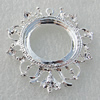 Zinc Alloy Jewelry Pendants, Nickel-free & Lead-free, 40x36mm,interior diameter:22mm Hole:2mm, Sold by Bag