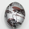 Spray-Painted Acrylic Beads, Flat Oval 20x14mm Hole:2mm, Sold by Bag