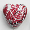 Spray-Painted Acrylic Beads, Heart 17x16mm Hole:2mm, Sold by Bag