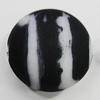 Spray-Painted Acrylic Beads, Flat Round 18x18mm Hole:2.5mm, Sold by Bag