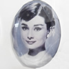 Resin Faceted Cabochons, No-Hole Jewelry findings, 40x55mm, Sold by PC