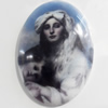 Resin Cabochons, No-Hole Jewelry findings, 25x35mm, Sold by PC