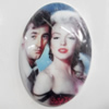 Resin Cabochons, No-Hole Jewelry findings, 38x53mm, Sold by PC