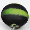 Spray-Painted Acrylic Beads, Flat Round 18mm Hole:2.5mm, Sold by Bag