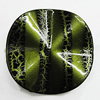 Spray-Painted Acrylic Beads, Twist Flat Round 35mm Hole:2.5mm, Sold by Bag