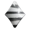 Spray-Painted Acrylic Beads, Twist Diamond 38x30mm Hole:2mm, Sold by Bag