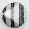 Spray-Painted Acrylic Beads, Faceted  Flat Round 27mm Hole:2mm, Sold by Bag