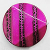 Spray-Painted Acrylic Beads, Faceted  Flat Round 35mm Hole:2mm, Sold by Bag