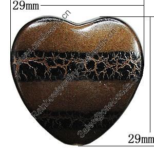 Spray-Painted Acrylic Beads, Heart 29mm Hole:2mm, Sold by Bag