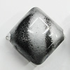 Spray-Painted Acrylic Beads, Diamond 18mm Hole:2.5mm, Sold by Bag