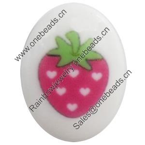 Resin Cabochons, No-Hole Jewelry findings, 25x35mm, Sold by PC