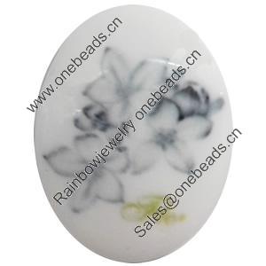 Resin Cabochons, No-Hole Jewelry findings, 38x53mm, Sold by PC