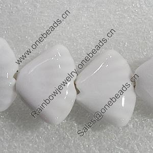 Ceramics Beads, Sectory 23x18mm Hole:3mm, Sold by Bag