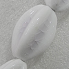 Ceramics Beads, Fluted Oval 30x20mm Hole:3mm, Sold by Bag