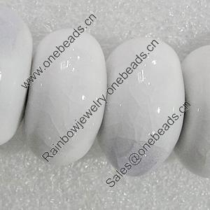 Ceramics Beads, Rondelle 23x13mm Hole:4.5mm, Sold by Bag