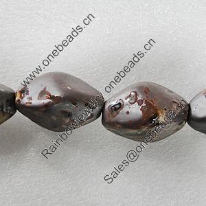 Ceramics Beads, Twist Oval 34x20mm Hole:5mm, Sold by Bag