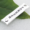 Zinc Alloy Charm/Pendant, Lead-free, 8x30mm Hole:2.5mm, Sold by PC 