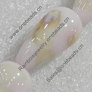 Ceramics Beads, Teardrop 24x12mm Hole:2mm, Sold by Bag