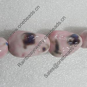 Ceramics Beads, 32x22mm Hole:3.5mm, Sold by Bag