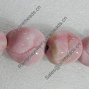 Ceramics Beads, Nugget 27x26mm Hole:3.5mm, Sold by Bag